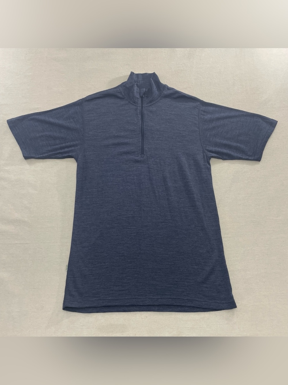 Minus33 Shirt Mens M Blue Superfine Merino Wool 1/4 Zip Base Layer Pullover 715